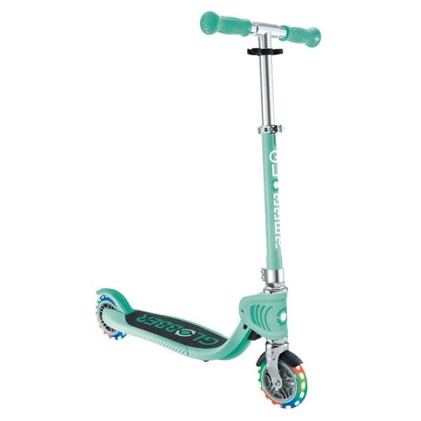 GLOBBER FLOW FOLDABLE JUNIOR LIGHTS SCOOTER - MINT