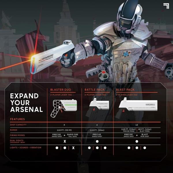 360GP LASERTAG HANDTANK BLASTER B/O - 1214006251