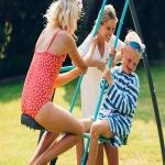 PLUM METAL SINGLE SWING AND GLIDER WITH. - 27626