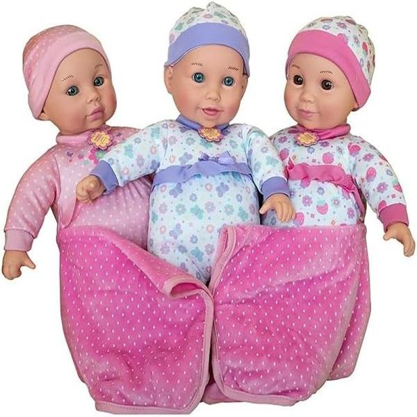 TOYPRO BABY AMOURA LOVABLE TRIPLETS B/O 14" - 3883
