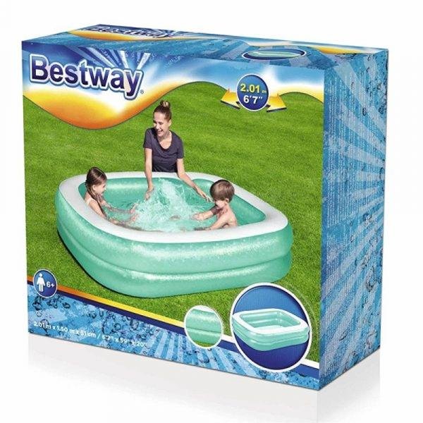 Bestway BWAY POOL BLUE RECTANGULAR 201X150X51 - 54005
