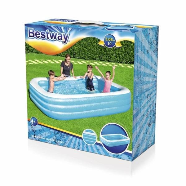 Bestway BWAY POOL RECTANGLAR BLUE 305X183X56CM - 54009