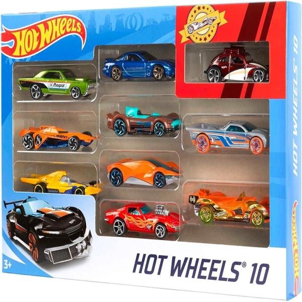 MATTEL HOTWHEELS BASIC CAR 10 PACK ASST - 54886