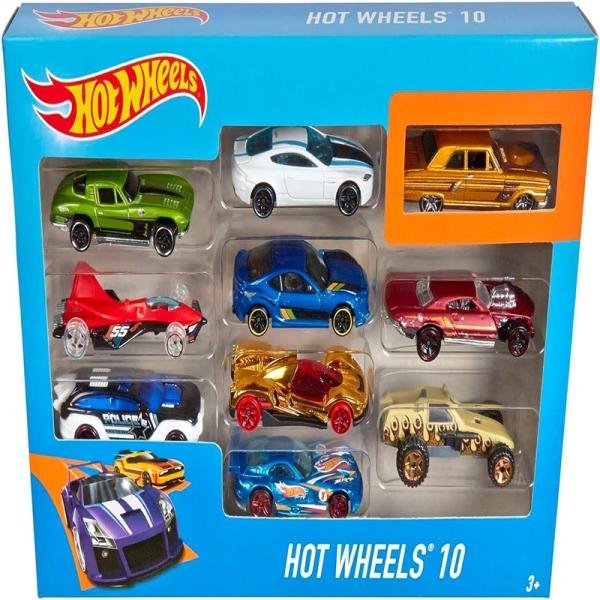 MATTEL HOTWHEELS BASIC CAR 10 PACK ASST - 54886