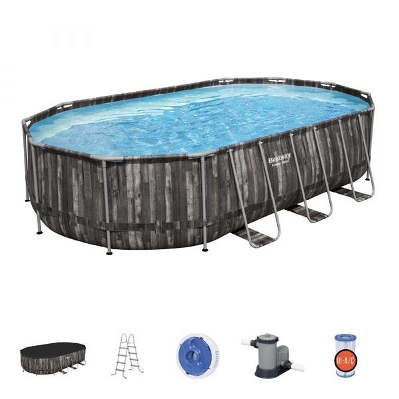 Bestway BWAY POOLST POWRSTL OVAL 610X366X122CM - 5611R
