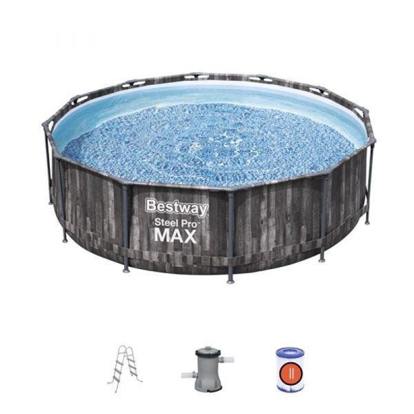 Bestway BWAY POOLSET STLPRO MAXBLACK 366X100CM - 5614X