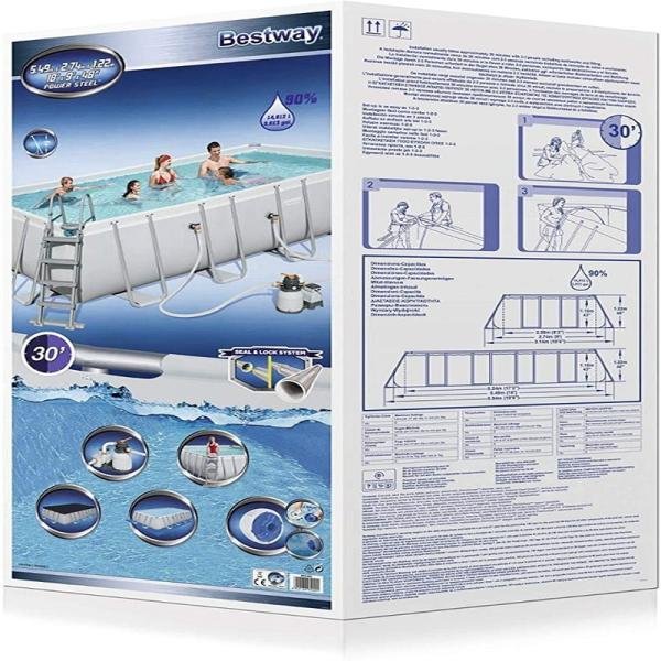 Bestway BWAY POOLSET POWRSTL 549X274X122CM - 56466