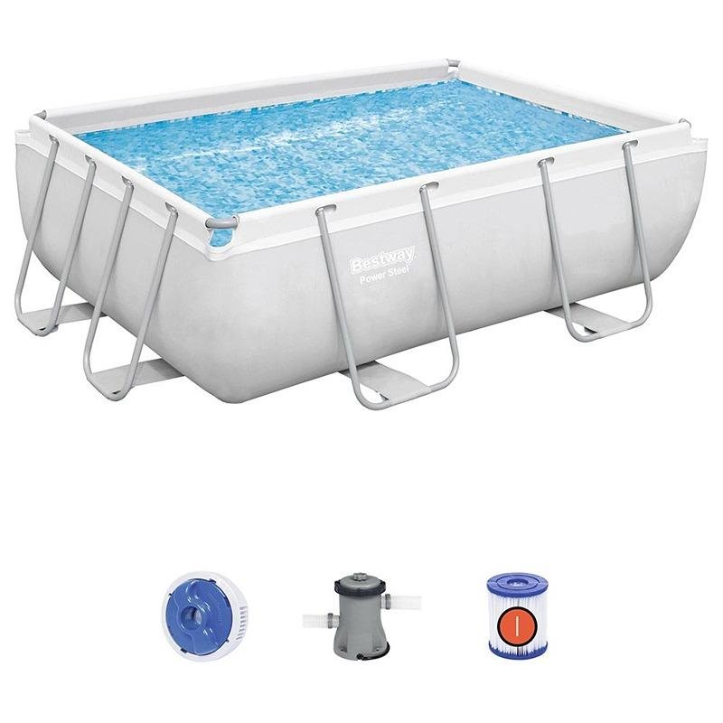 Bestway BWAY POOLST POWRSTL RECT. 282X196X84CM - 56629