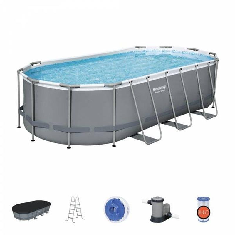 Bestway BWAY POOLST POWRSTL OVAL 549X274X122 - 56710