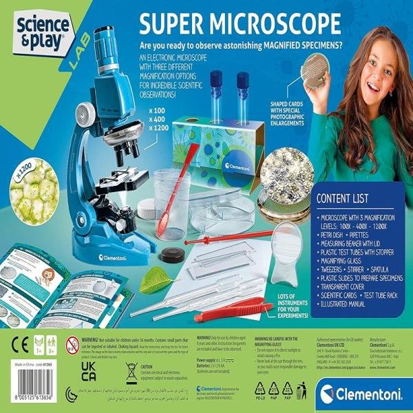 CLEMENTONI SUPER MICROSCOPE 1200X - 61365