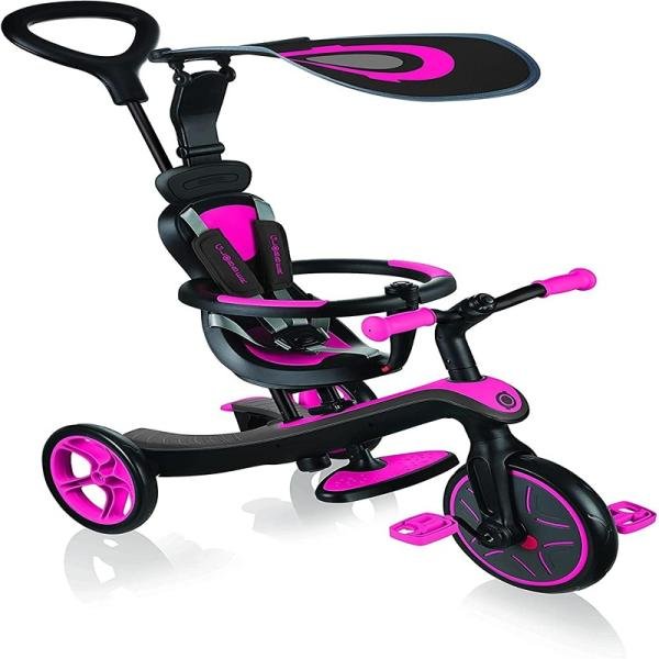 GLOBBER TRIKE EXPLORER TRICYCLE (4 IN 1) - FUCHSIA PINK - 632-110-2
