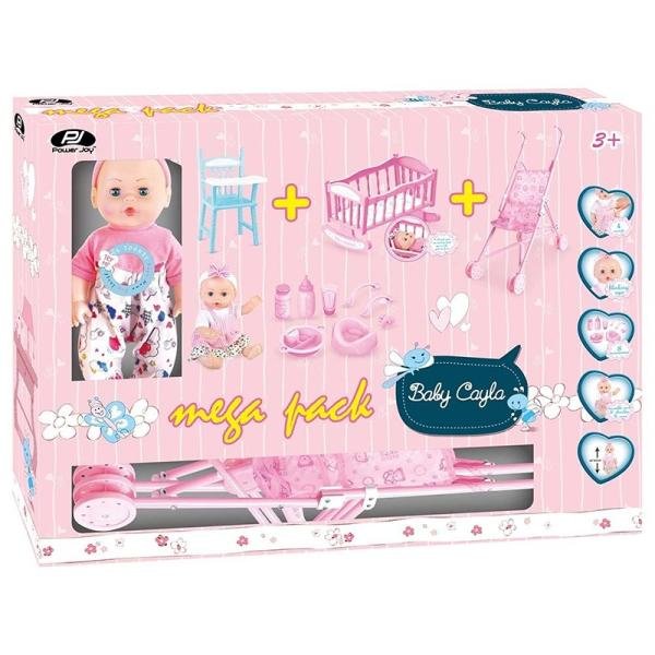 P.JOY BABY CAYLA MEGAPACK DOLL 30C B/O - CRB626