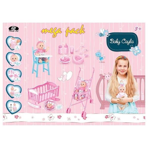 P.JOY BABY CAYLA MEGAPACK DOLL 30C B/O - CRB626