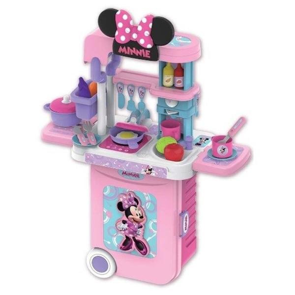 JAKKS MINNIE MOUSE KITCHEN TROLLEY CASE 3IN1 - EODS008-951A