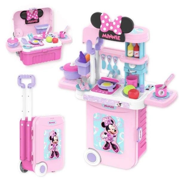 JAKKS MINNIE MOUSE KITCHEN TROLLEY CASE 3IN1 - EODS008-951A