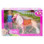 MATTEL BARBIE DOLL & HORSE - FXH13