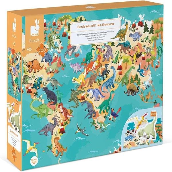JURATO JANOD PUZZLE EDUCATIONAL DINOSAUR 200PCS - J02679