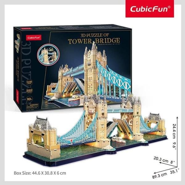 CUBICF 3D PUZZLE LED TOWER BRIDGE 222PCS B/O - L531H