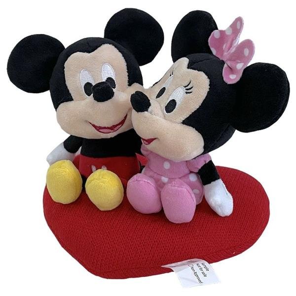 DISNEY PLUSH MICKEY&MINNIE HEART CUSHION - PDP2100110