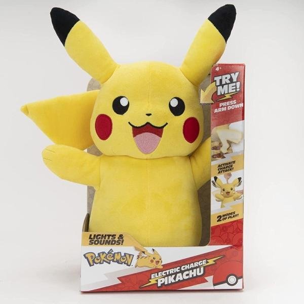 JASWAR POKEMON FEATURE DLX PLUSH PIKACHU 11IN - PKW2365