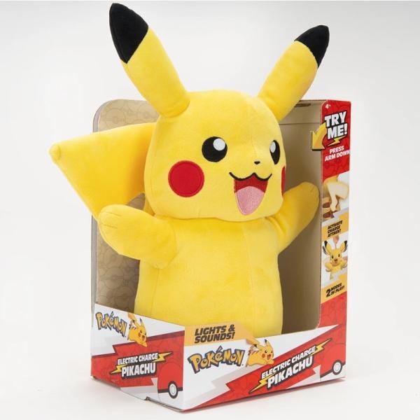 JASWAR POKEMON PLUSH POWER ACTION PIKACHU B/O - PKW4185