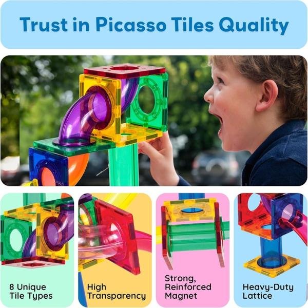 PICASSO MAGNETIC MARBLE RUN 50PCS - PTG50