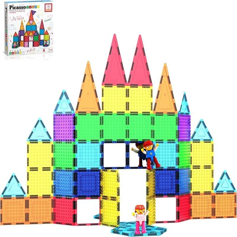 PICASSO MAGNETIC BRICKS+TILES 63PCS - PTL63