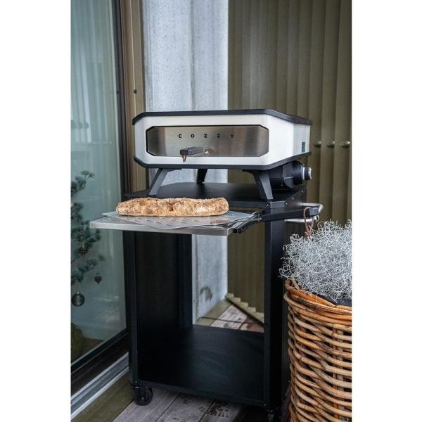 Cozze Cozze® outdoor table, pull-out shelf in stainless steel,77 x 66,5 x 82,5 cm,knock down 1 box 90300