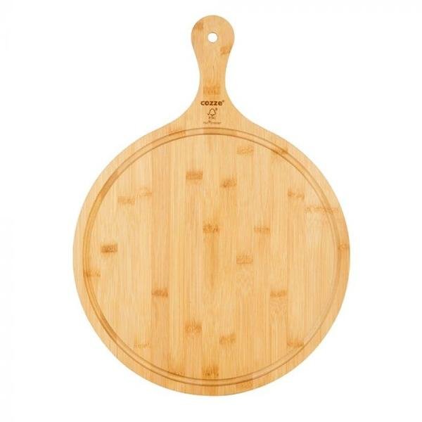 Cozze Cozze® pizza board bamboo w/handle, LFGB approved, 90316