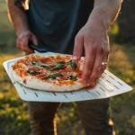 Cozze Cozze® pizza peel rotary stainless steel, with TRP handle, LFGB approved,76 x 18 x 2 cm 90323