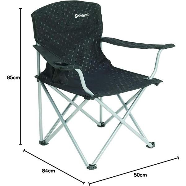 OUTWELL FOLDING CAMPING CHAIR CATAMARCA BLACK - 470325