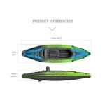 OCEANX SEAFLO INFLATABLE KAYAK SOLO GREEN - OXSFIK9PVC