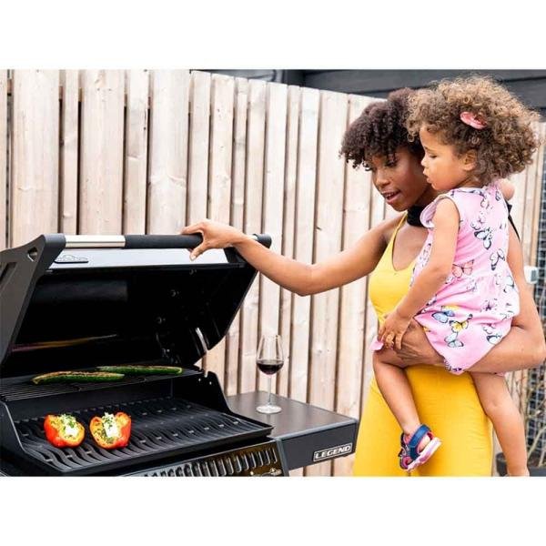 NAPOLEON LEGEND 425 PROPANE GAS GRILL WITH SIDE BURNER - LD425SBPK-RC