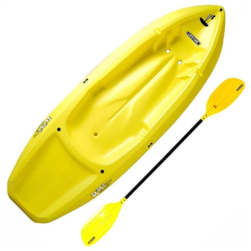 LIFETIME WAVE 72" YOUTH KAYAK WITH PADDLE - YELLOW (6FT, CAPACITY UP TO 59kg) - 90841