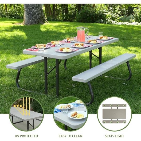 LIFETIME FOLDING PICNIC TABLE 72 - 6 Ft - 2119
