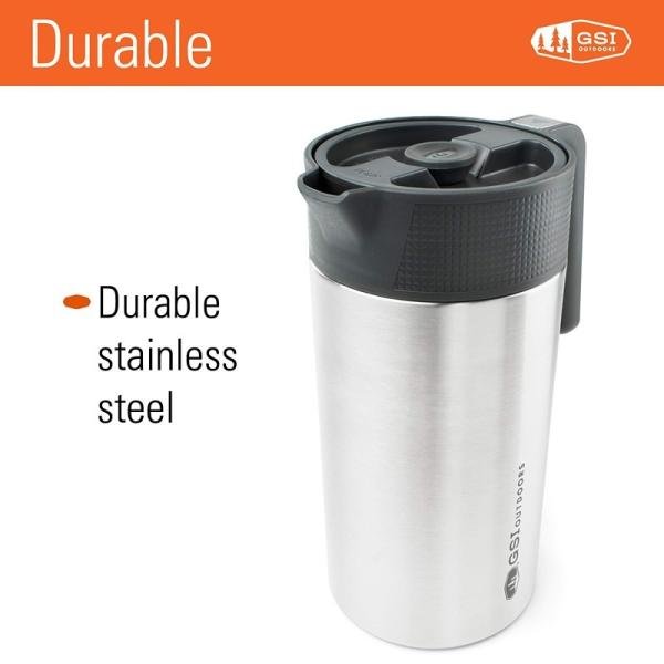 GSI Glacier Stainless Javapress- Brushed 65099