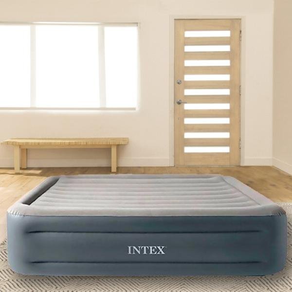 INTEX DURABEAM QUEEN ESSENTIAL REST AIRBED W/E.PUMP(152X203X46) 64126