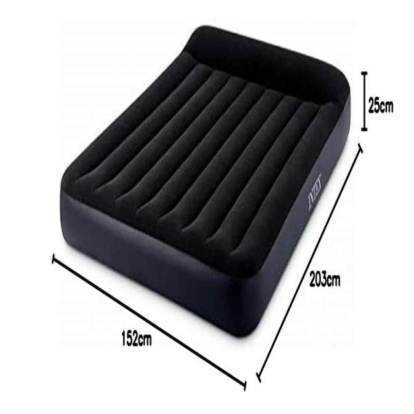 INTEX DURABEAM QUEEN PILLOW REST CLASSIC AIRBED W/ E.PUMP(152X203X25) 64150