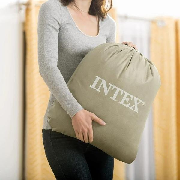 INTEX DURABEAM QUEEN PILLOW REST CLASSIC AIRBED W/ E.PUMP(152X203X25) 64150