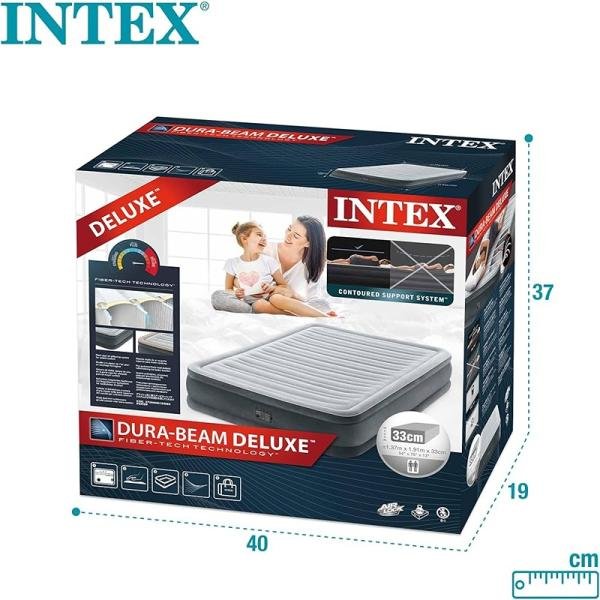INTEX FULL COMFORT-PLUSH AIRBED W/E.PUMP(137x191x33) 67768