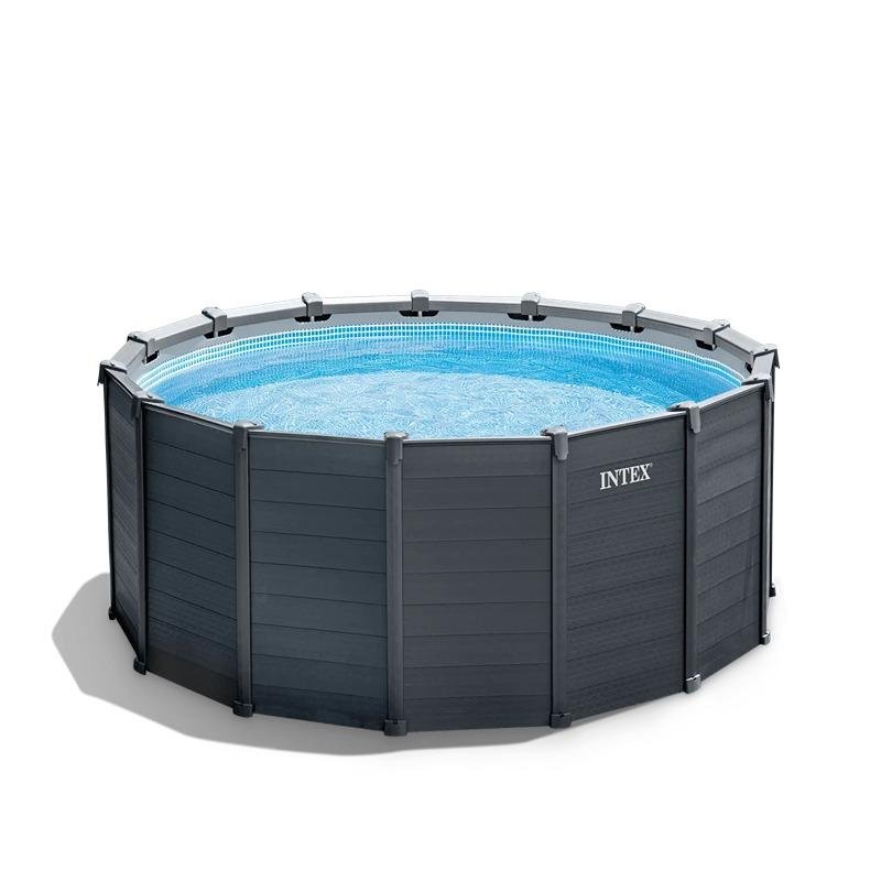 INTEX GRAPHITE GRAY PANELTM POOL SET, Ages 6+ - 26384
