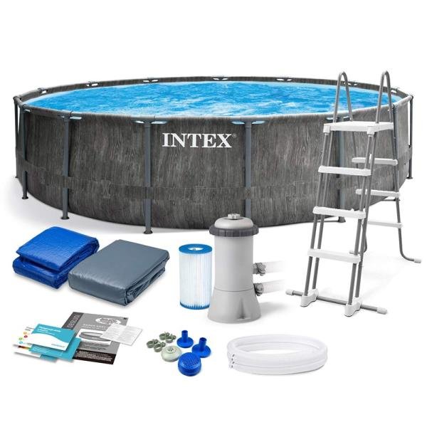 INTEX GREYWOOD PRISM FRAMETM PREMIUM POOL SET, Ages 6+ - 26744