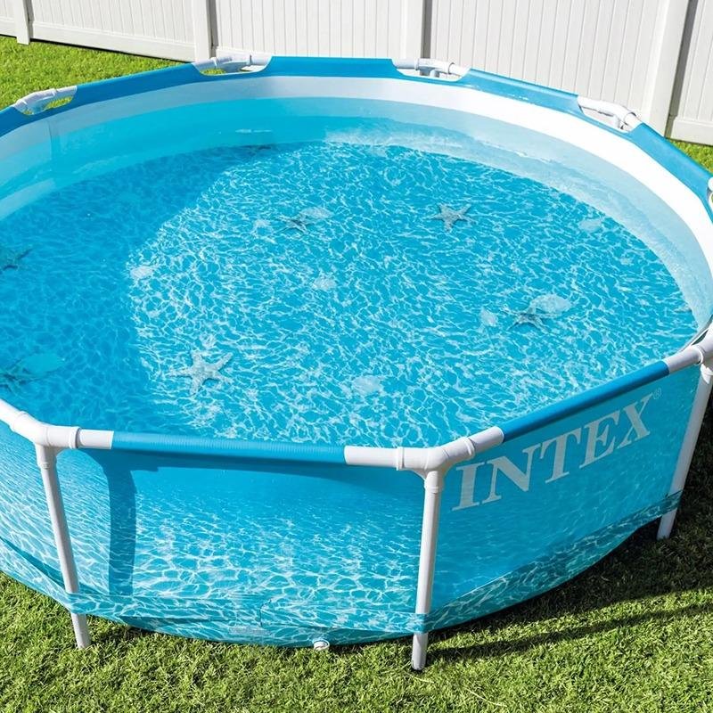 INTEX BEACHSIDE METAL FRAMETM POOL SET (w/220-240V Filter Pump), Ages 6+ - 28208