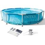 INTEX BEACHSIDE METAL FRAMETM POOL SET (w/220-240V Filter Pump), Ages 6+ - 28208