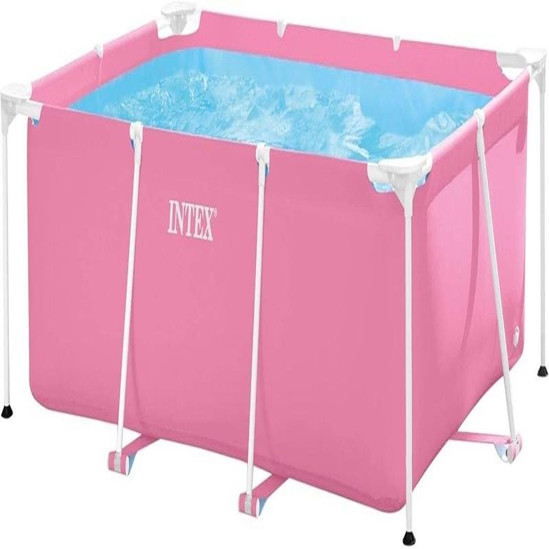 INTEX PINK RECTANGULAR FRAME POOL, Ages 6+ - 28266