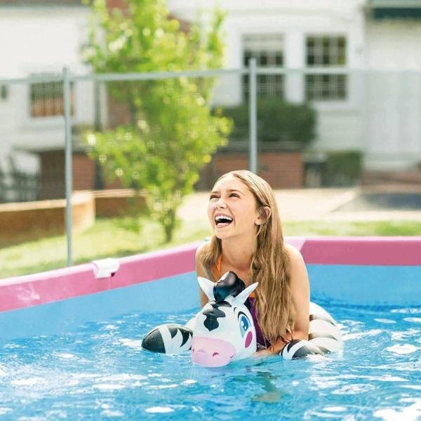 INTEX PINK RECTANGULAR FRAME POOL, Ages 6+ - 28266