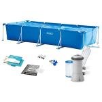 INTEX RECTANGULAR FRAME POOL SET (w/220-240V Filter Pump), Ages 6+ - 28274