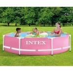 INTEX PINK METAL FRAME TM POOL, Ages 6+ - 28290