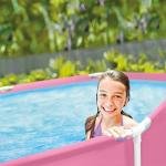 INTEX PINK METAL FRAME TM POOL, Ages 6+ - 28290