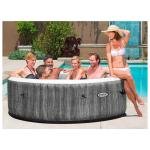 INTEX 6-PERSON GREYWOOD DELUXE ROUND BUBBLE SPA SET, (220-240 Volt), Age 6+ - 28442